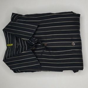 Ted Baker Mens Button Up Stripe Long Sleeve Cotton Shirt Size 4 L Western